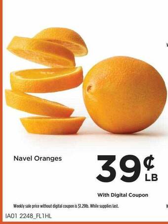 Food 4 Less Navel oranges offer