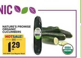 Food Lion Nature's promise organic cucumbers offer
