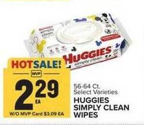 Food Lion Huggies simply clean wipes offer