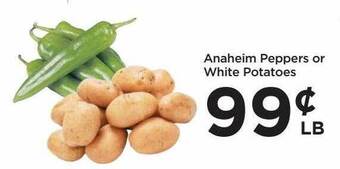 Food 4 Less Anaheim peppers or white potatoes offer