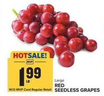 Food Lion Red seedless grapes offer