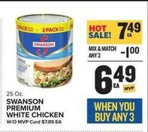 Food Lion Swanson premium white chicken offer