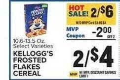 Food Lion Kellogg's frosted flakes cereal offer