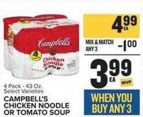 Food Lion Campbell's chicken noodle or tomato soup offer