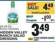 Food Lion Hidden valley ranch salad dressing offer
