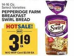Food Lion Pepperidge farm breakfast swirl bread offer