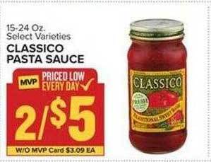 Food Lion Classico pasta sauce offer