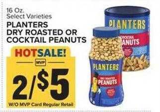 Food Lion Planters dry roasted or cocktail peanuts offer