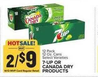 Food Lion 7-up or canada dry products offer