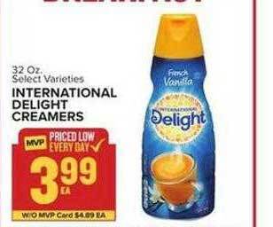 Food Lion International delight creamers offer