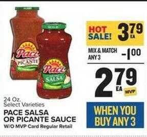 Food Lion Pace salsa or picante sauce offer