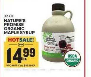 Food Lion Nature's promise organic maple syrup offer
