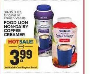 Food Lion Food lion non-dairy coffee creamer offer