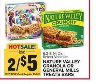 Food Lion Nature valley granola or general mills treats bars offer