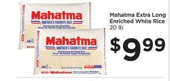 Foods Co Mahatma extra long enriched white rice offer