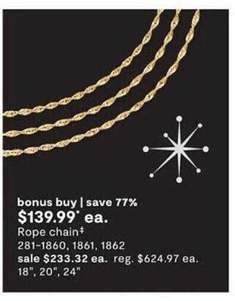 JC Penney Rope chain offer