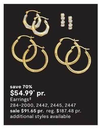 JC Penney Earrings offer