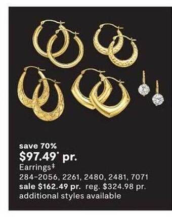 JC Penney Earrings offer