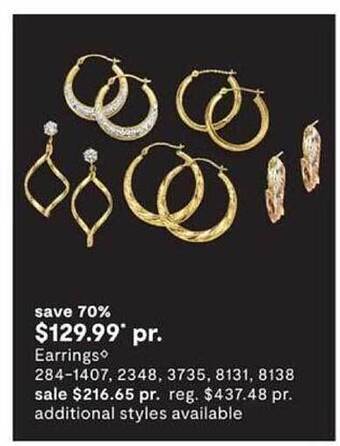 JC Penney Earrings offer