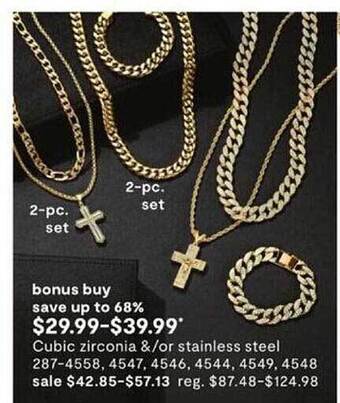 JC Penney Cubic zirconia &-or stainless steel offer