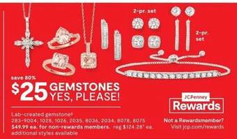 JC Penney Lab-created gemstone offer