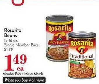 Pavilions Rosarita beans offer