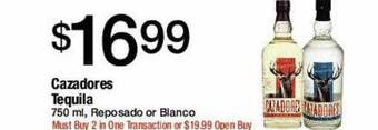Jons International Cazadores tequila offer