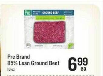 Lowes Foods Pre brand 85% lean ground beef offer