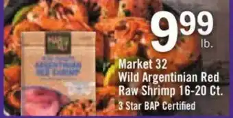 Price Chopper Market 32 wild argentinian red raw shrimp 16-20 ct. offer