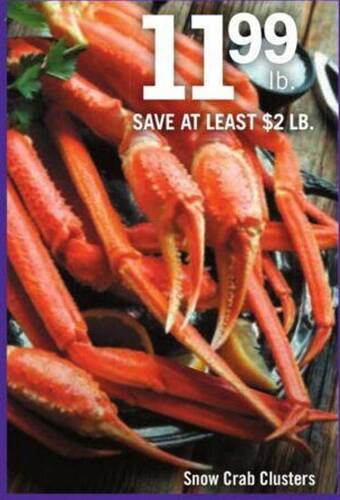 Price Chopper Snow crab clusters offer