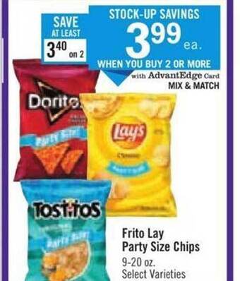 Price Chopper Frito lay party size chips offer