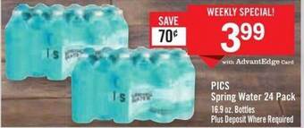 Price Chopper Pics spring water 24 pack offer