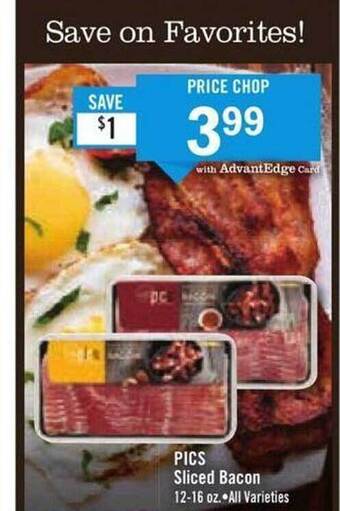 Price Chopper Pics sliced bacon offer