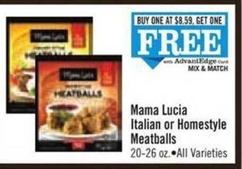 Price Chopper Mama lucia italian or homestyle meatballs offer