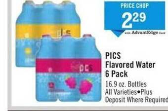 Price Chopper Pics flavored water 6 pack offer