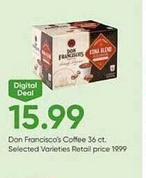 Stater Bros Don francisco's coffee offer