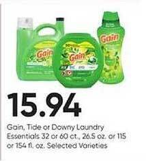 Stater Bros Gain, tide or downy laundry essentials offer