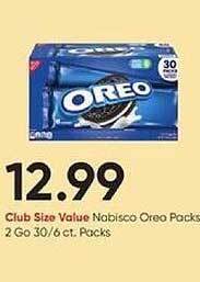 Stater Bros Nabisco oreo packs offer