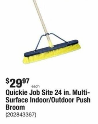 The Home Depot Quickie Job Site 24 in. Multi-Surface Indoor/Outdoor Push Broom offer