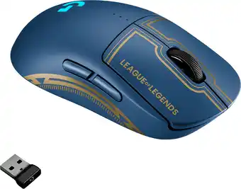Best Buy Logitech - g pro lightweight wireless optical ambidextrous gaming mouse with rgb lighting - league of legends, blue offer