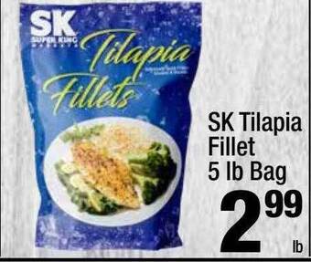 Super King Markets Sk tilapia fillet offer