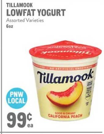 New Seasons Market Tillamook lowfat yogurt offer