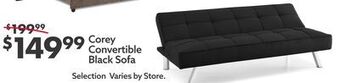 Big Lots Corey convertible black sofa offer