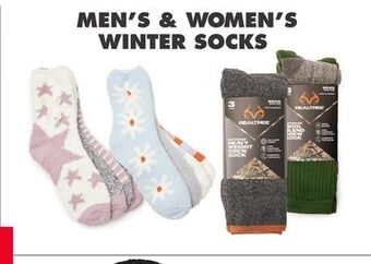 Big Lots Men's & women's winter socks offer