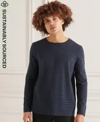 Superdry Studios long sleeved heavy weight stripe top offer