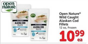 Vons Open nature wild caught alaskan cod fillets offer