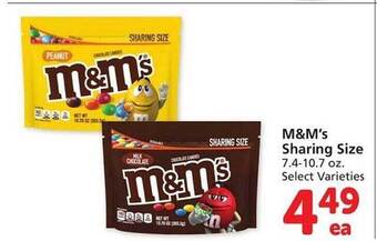 Vons M&m's sharing size offer