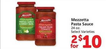 Vons Mezzetta pasta sauce offer
