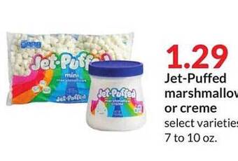 Hy-Vee Jet-puffed marshmallows or creme offer