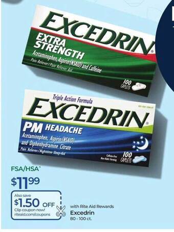 Rite Aid Excedrin offer